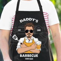 Thumbnail for Daddy's Barbecue Apron, Gift For Dad, Custom Text & Clipart AI
