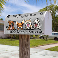 Thumbnail for Dogs Spoiled Here House Address Magnetic Mailbox Cover, Personalized Mailbox Cover AF