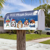 Thumbnail for The Night Sky Of Christmas Dog Cat Mailbox Cover, Winter Mailbox AF