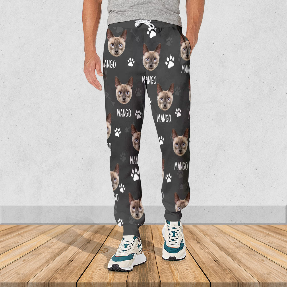 Custom Paws With Dog Cat Photo Sweatpants, Pet Lover Gift AB
