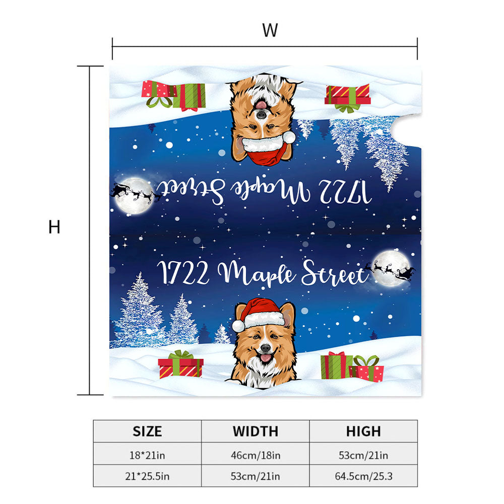 The Night Sky Of Christmas Dog Cat Mailbox Cover, Winter Mailbox AF