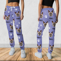 Thumbnail for Custom Paws With Dog Cat Photo Sweatpants, Pet Lover Gift AB