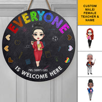 Thumbnail for Everyone Is Welcome Here Teacher Door Sign, Classroom Decor Z