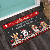 Thumbnail for Personalized Hope You Brought Dog Treats Christmas Doormat House Decor AB