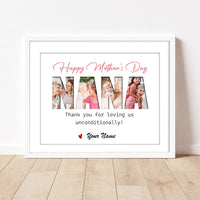 Thumbnail for Custom Happy Mother's Day Grandma Photo Collage Picture Frame, Gift For Mom/Grandma AA