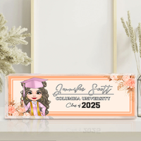 Thumbnail for Personalized Acrylic Name Plate For Desk - Gift For 2025 Senior - Proud Graduation Floral Keepsake Gift FC