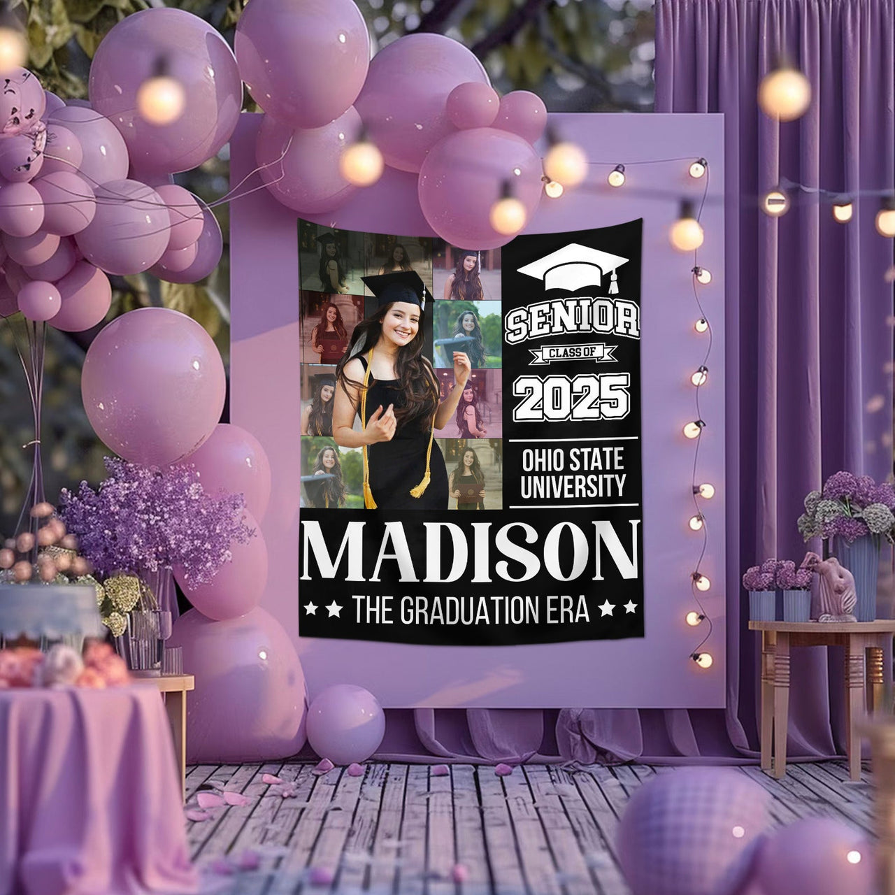 Custom The Graduation Era Class Of 2025 Backdrop, Graduation Party Decorations FC