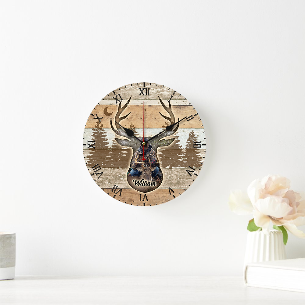 Personalized Life Is Better With Hunting Wall Wooden Clock, Gift For Family FC