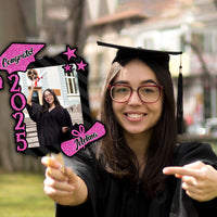 Thumbnail for Custom Congrats 2025 With Name Photo Graduation Face Fans With Wooden Handle, Gift For Graduation Party