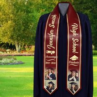 Thumbnail for Custom Graduation Stoles/Sash with 4 Images, Special Graduation Gift FC