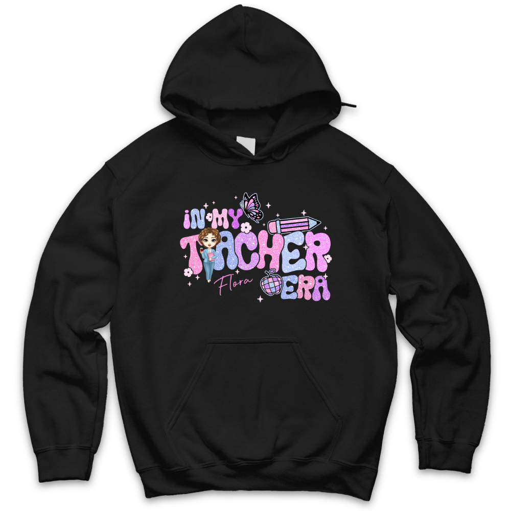 Personalized In My Teacher Era Glitter T-shirt - Teacher Gift Merchize