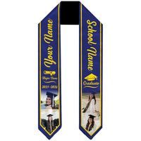 Thumbnail for Custom Graduation Stoles/Sash with 4 Images, Special Graduation Gift FC