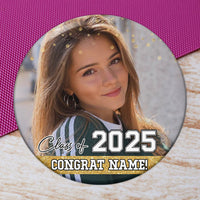 Thumbnail for Personalized Congrats Class Of 2025 Photo Graduation Party Button Badge, Party Supply