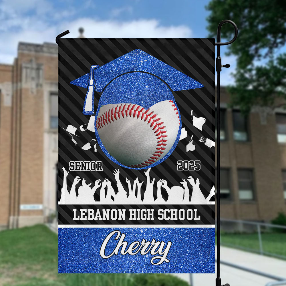 Personalized Sport Team Senior Class Of 2025 Graduate Garden Flag, Graduation Decor