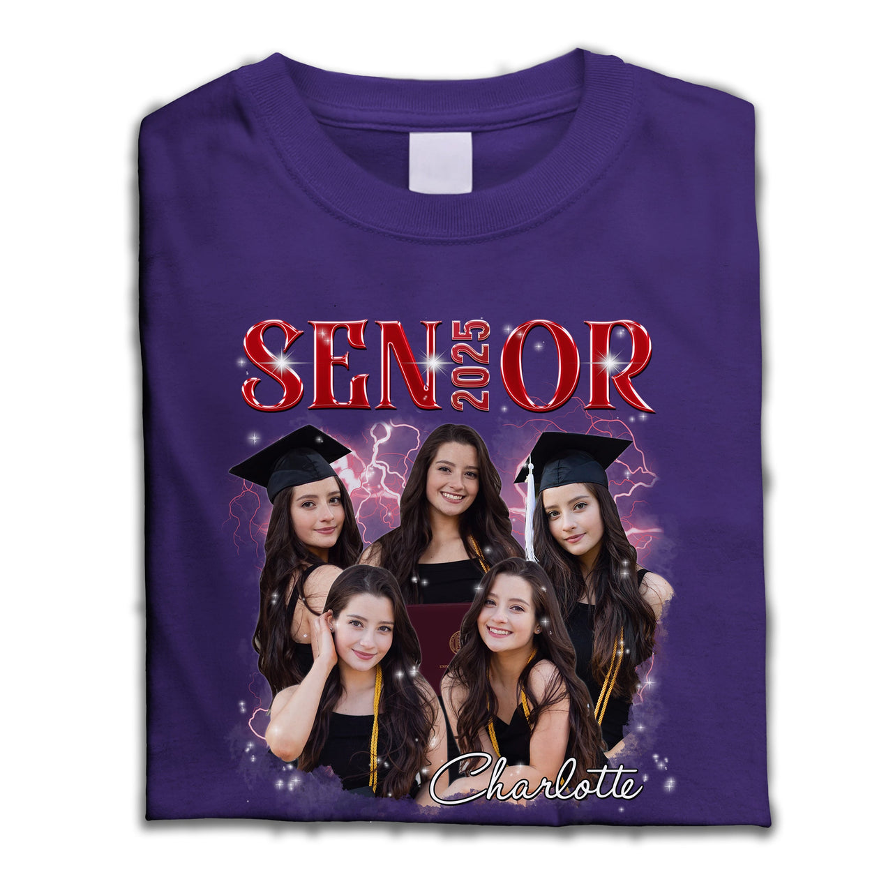 Personalized T-shirt - Gift For Graduates - Retro 90s Senior 2025 Keepsake Gift Merchize