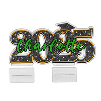 Thumbnail for Personalized Graduation Party Table Sign - Glitter Color Class Of 2025 Party Supply FC