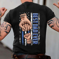 Thumbnail for Personalized Backside T-shirt - Father's Day Gift - Best Dad Ever Fist Bump Merchize