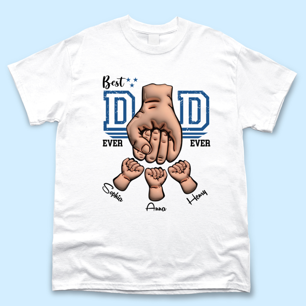 Personalized T-shirt - Father's Day Gift - Best Dad Ever Fist Bump Merchize