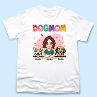 Thumbnail for Personalized Floral Dog Mom T Shirt, Gift For Dog Mom Merchize
