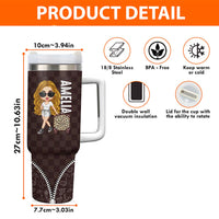 Thumbnail for Personalized Just A Girl Who Loves Traveling 40oz Tumbler - Travel Gift For Woman FC