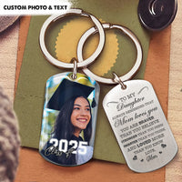 Thumbnail for Custom Graduation Metal Keychain for 'You're Braver Than You Believe' - Inspirational Graduation Gift FC