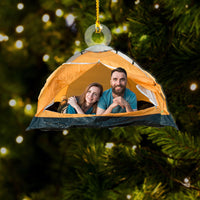 Thumbnail for Personalized Acrylic Ornament - Gift For Campers - Camping Couple Photo AC