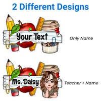 Thumbnail for Custom Smiling Teacher Name Shaped Door Sign, Classroom Decorations JSDS- AE