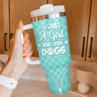 Thumbnail for Personalized Photo Just A Girl Who Loves Dogs 40oz Tumbler - Gift For Dog Lovers FC