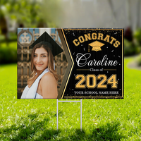 Thumbnail for Personalized Yard Sign With Stake - Graduation Decor Gift - Class Of 2024 Graduate Photo FC