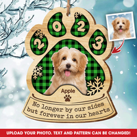 Thumbnail for You Left Your Pawprints Personalized Sympathy Gift Loss Of Pet Printed Wood Ornament AE