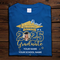 Thumbnail for Custom Proud Mom Dad With Graduation Cap Photo Shirts, Graduation Gift