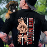 Thumbnail for Personalized Backside T-shirt - Father's Day Gift - Best Dad Ever Fist Bump Merchize