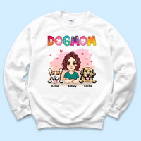 Thumbnail for Personalized Floral Dog Mom T Shirt, Gift For Dog Mom Merchize
