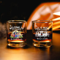 Thumbnail for Personalized Life Is Better At The Campfire Etched Whiskey Glasses - Gifts For Camping Lovers (Copy) FC