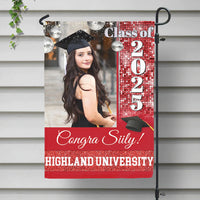 Thumbnail for Personalized Graduation Flag- Gift For Graduate- Photo Class Of 2024 Colorful Disco Style FC