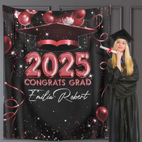 Thumbnail for Custom Balloon Style Congrats Class Of 2025 Graduation Backdrop, Graduation Party Decorations FC