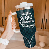 Thumbnail for Personalized Just A Girl Who Loves Traveling 40oz Tumbler - Travel Gift For Woman FC