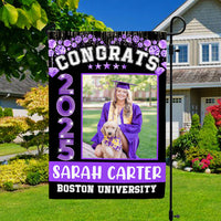 Thumbnail for Congrats 2025 Senior Photo Diamond Glitter Flag - Graduation Party Supply FC