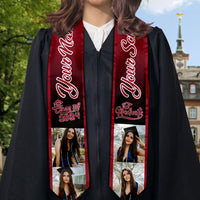 Thumbnail for Personalized Mixed Colors Class of 2024 Photo Stoles Sash, Graduation Gift AP