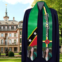 Thumbnail for Custom Graduation Stoles/Sash with Flags of Two Countries - Special Graduation Gift FC