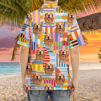 Thumbnail for Personalized Colorful Art Pattern Face Photo Hawaiian Shirt, Summer Gift For Dog Cat Lovers FC