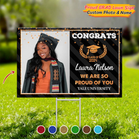 Thumbnail for Custom Custom Congratulations Class Of 2024 With 2 Photos Graduation Lawn Sign, Graduation Decorations FC