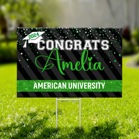 Thumbnail for Personalized Yard Sign With Stake - Graduation Gift - Sparkling Graduation Welcome Party Decor FC
