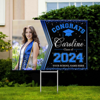Thumbnail for Personalized Yard Sign With Stake - Graduation Decor Gift - Class Of 2024 Graduate Photo FC