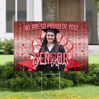 Thumbnail for Custom Senior 2023 With Graduation Portrait Photo Lawn Sign, Graduation Decorations AN