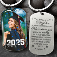 Thumbnail for Custom Graduation Metal Keychain for 'You're Braver Than You Believe' - Inspirational Graduation Gift FC