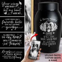 Thumbnail for Personalized You Were My Favorite Hello And My Hardest Goodbye Pet Urn, Keepsake Gift For Dog Cat Lovers FC