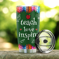 Thumbnail for Personalized Teach, Love, Inspire Teacher Besties 20oz, 30 oz Tumbler, Back To School Teacher Gift AA
