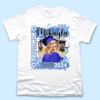 Thumbnail for Personalized T-shirt - Graduation Keepsake Gift - Watercolor Proud Mom Dad Of A 2024 Graduate Photo Merchize