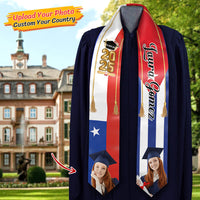 Thumbnail for Custom 58 Countries With Photo Class Of 2025 Stole/Sash, Graduation Gift FC